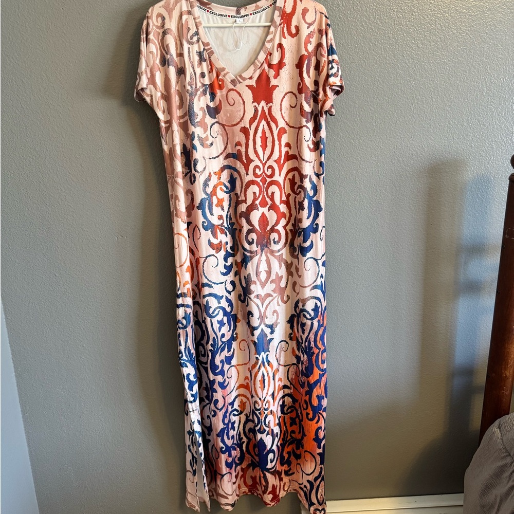 Elegant Multicolor Maxi Dress